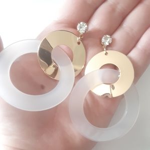 Fashion Accessories Double Circles Earrings